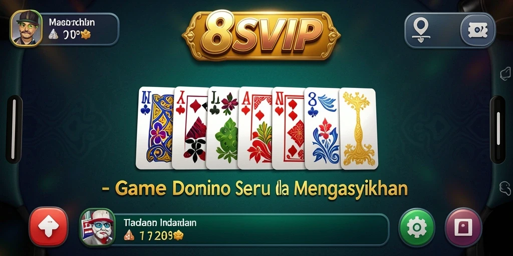 Tampilan menarik dari gameplay Domino yang mendebarkan.