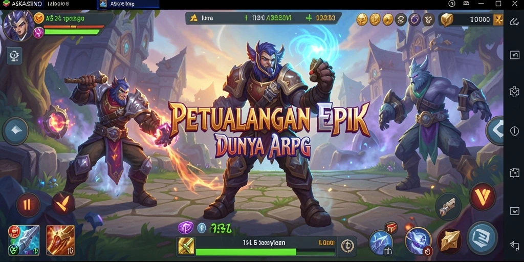 Gameplay seru di dunia fantasi ASKASINO, penuh aksi dan petualangan.