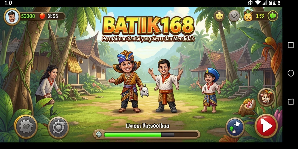 Tampilan gameplay BATIK168 yang penuh warna dan menarik.