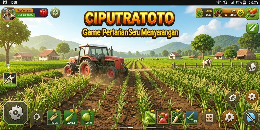 Tangkapan layar menunjukkan gameplay <strong>CIPUTRATOTO</strong> yang realistis dan interaktif dalam pertanian.