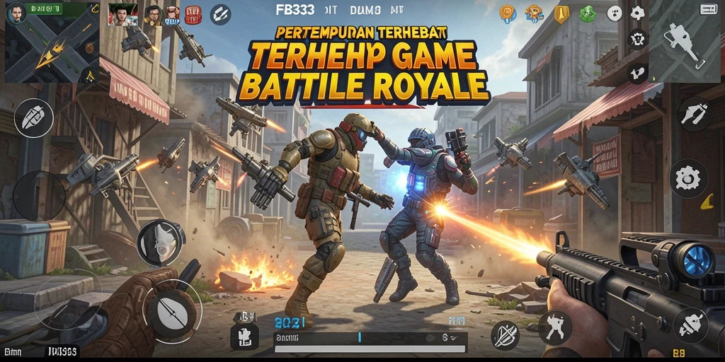 Tangkapan layar FB333 menampilkan aksi seru pertempuran Battle Royale.