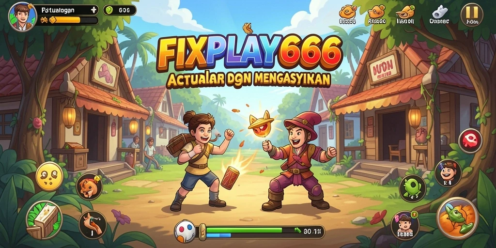 Tampilan gameplay menarik FIXPLAY666 dengan berbagai level arcade.