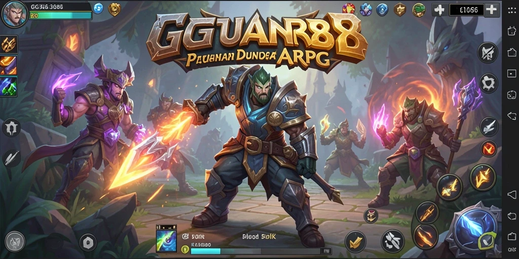 Menampilkan aksi seru dalam pertarungan ARPG yang menegangkan.