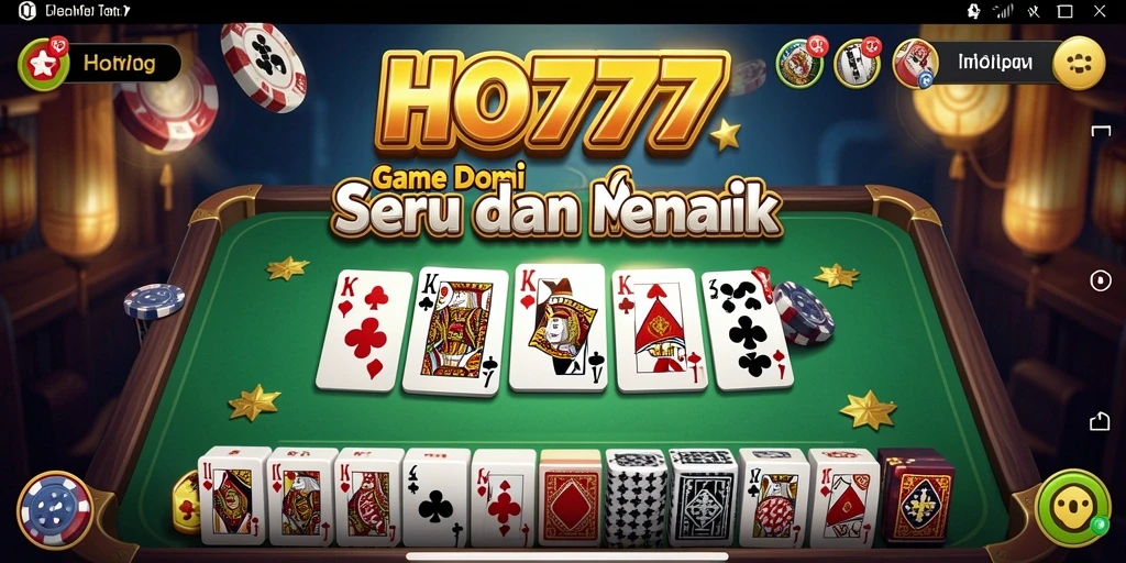 Screenshot gameplay HO777 dengan aksi seru permainan Domino.