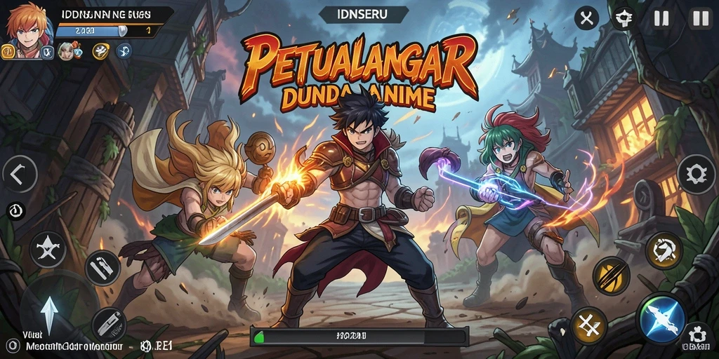 Tangkapan layar IDNSERU menunjukkan aksi pertarungan karakter Anime yang mendebarkan.