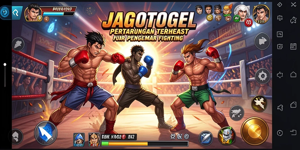 Tangkapan layar intens pertarungan dalam JAGOTOGEL.