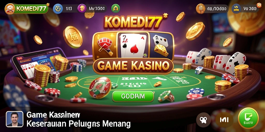 Tampilan gameplay Kasino yang seru di KOMEDI77.