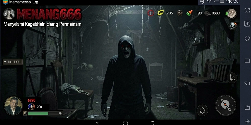 Screenshot menampilkan suasana mencekam dari game Horror MENANG666.