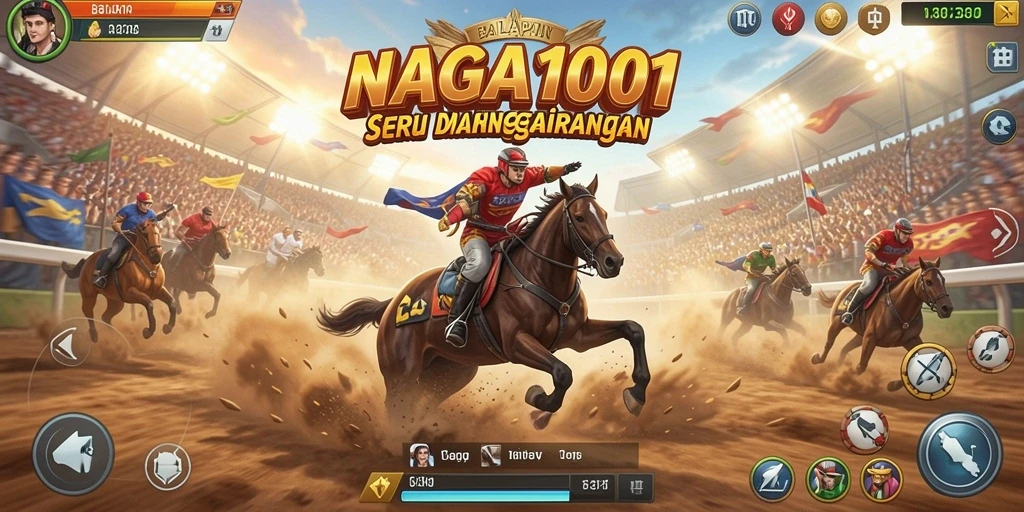 Tampilan seru gameplay balapan di NAGA1001.