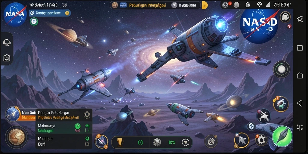 Gameplay intergalaksi yang menantang di NASA4D.