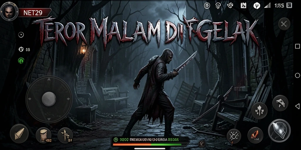 Screenshot gameplay NET29 menampilkan suasana horror yang menegangkan.