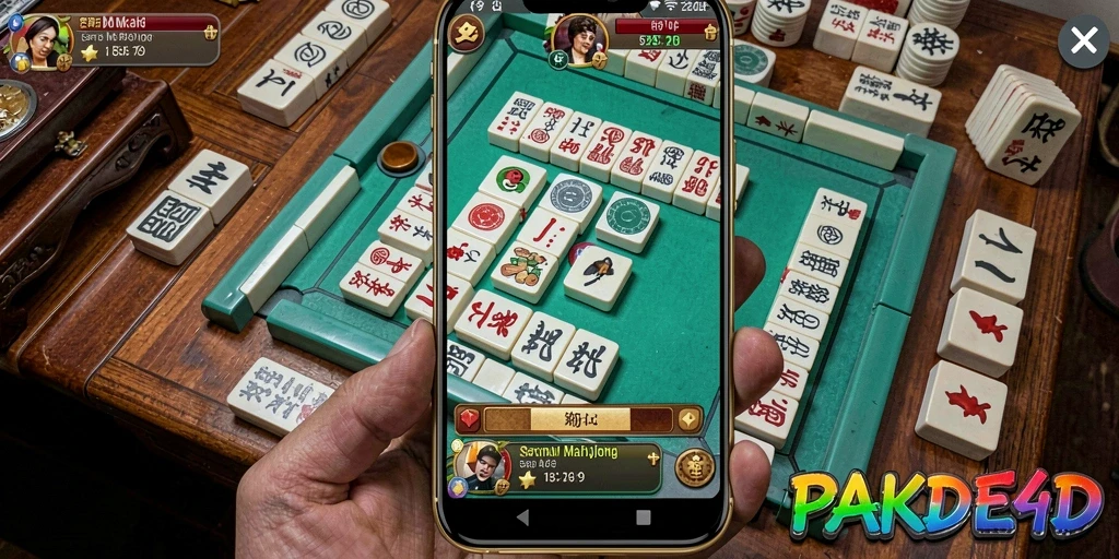 Tampilan gameplay PAKDE4D yang menarik dan penuh tantangan Mahjong.