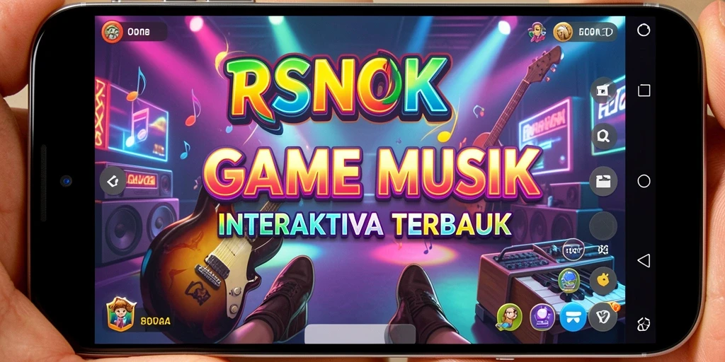 Screenshot gameplay RSNOK menampilkan interaksi musik yang seru.