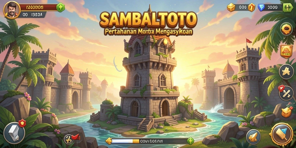 Screenshot gameplay Tower Defense SAMBALTOTO penuh aksi dan strategi.