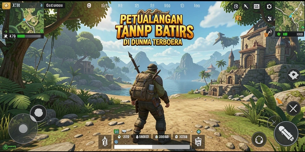 Tampilan gameplay X78 yang menakjubkan dengan dunia terbuka yang luas.