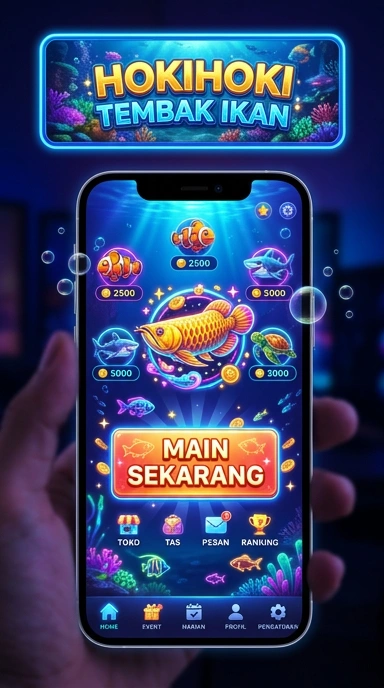 Screenshot aplikasi hokihoki dengan berbagai pilihan kategori.
